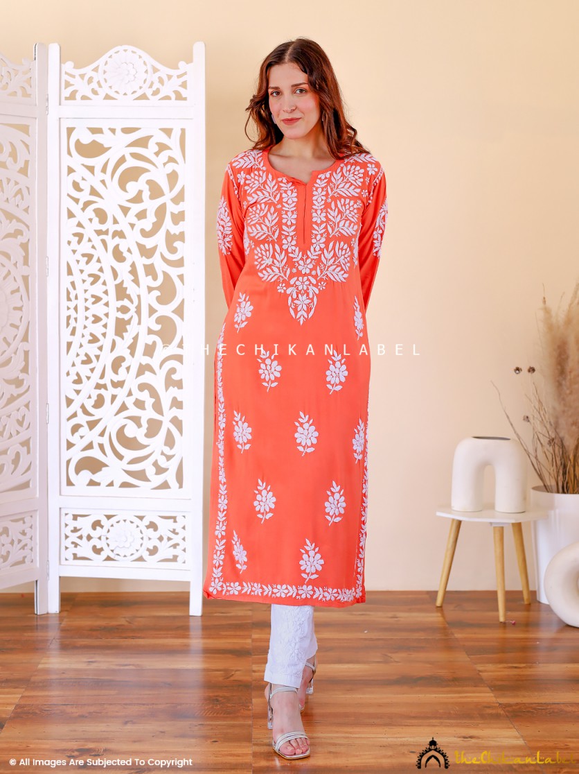 Lucknow Chikan Georgette kurti set in Lucknow at best price by S.R Creation  - Justdial